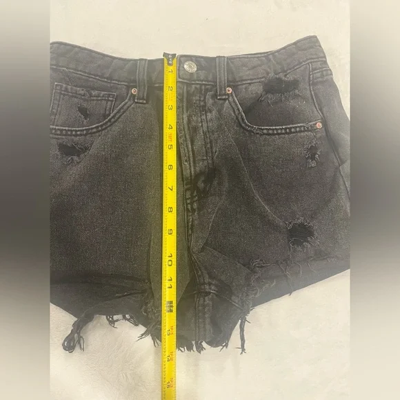 Wild Fable Size 6 Black Super High Rise Cut Off Shorts - Picture 6 of 7